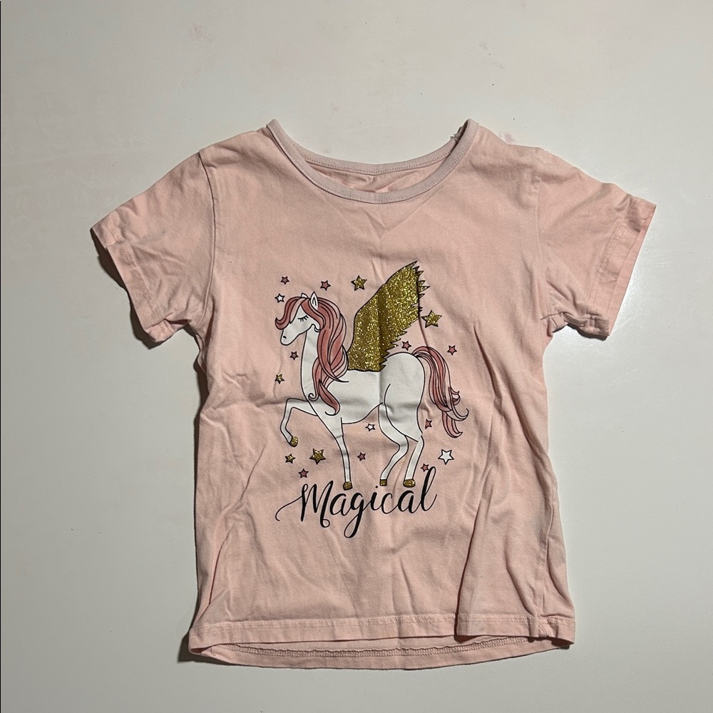 Magical Pink Unicorn Kids T-Shirt